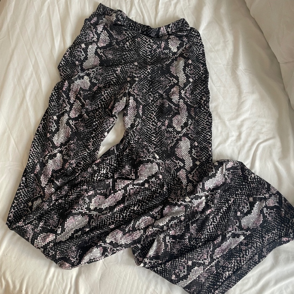 Nasty gal snake flare pants